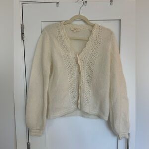 Cardigan Sweater in Ecru (Size M)